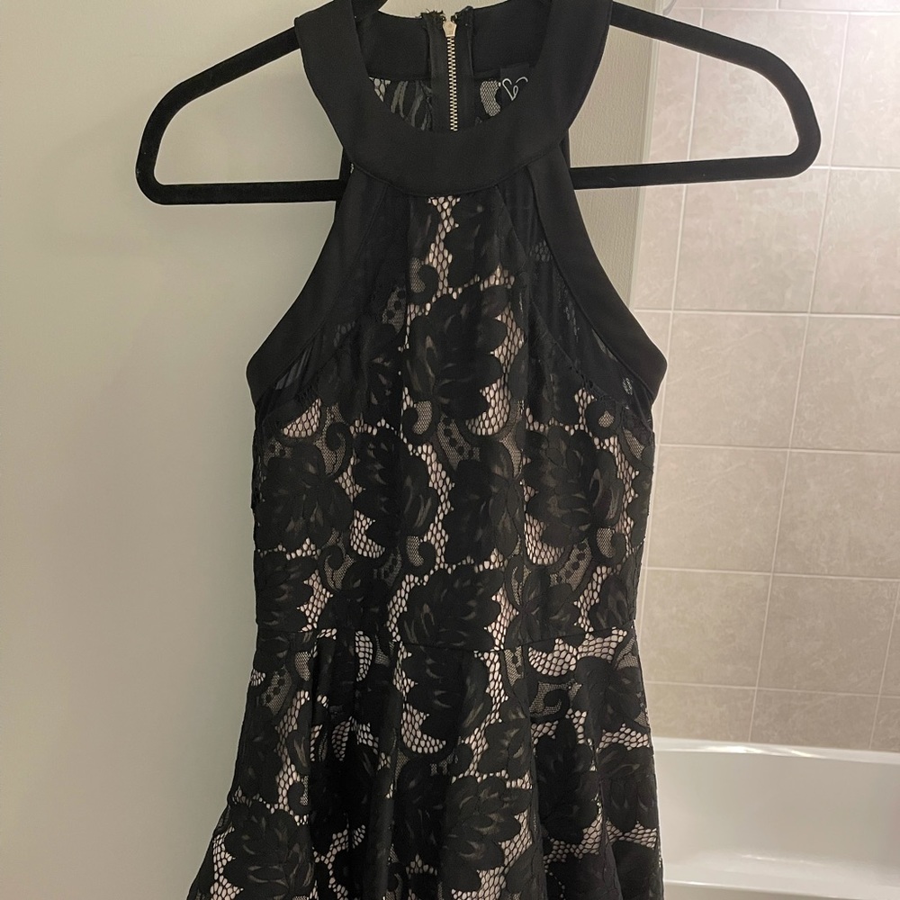 Windsor Black and Nude Laced Dress